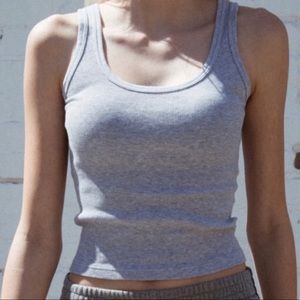 brandy melville grey beyonca ribbed tank top
